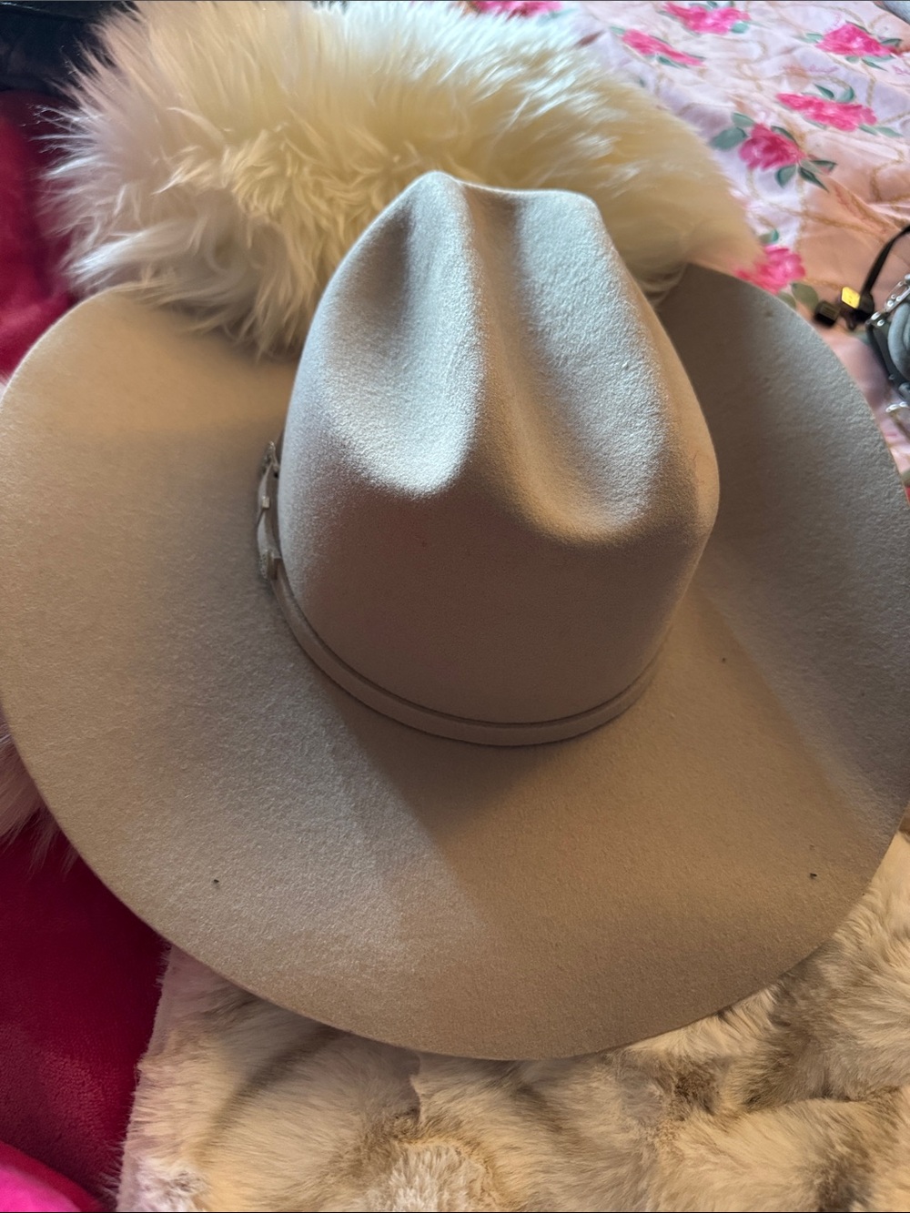 Classic Wide-Brim Wool Felt Hat - Taupe